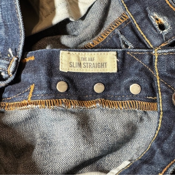 Abercrombie & Fitch The A&F Slim Straight Jeans Men’s size 34 x 34 Distressed - Picture 8 of 11